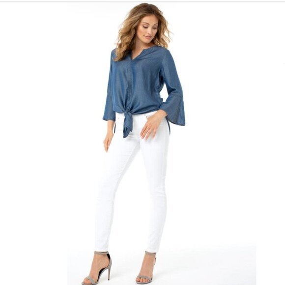 NWT Liverpool X Nordstrom LM2367WK Bright White Gia Glider  Jeans - Picture 1 of 10